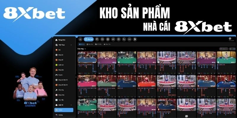 Kho sản phẩm nhà cái 8XBET đa dạng